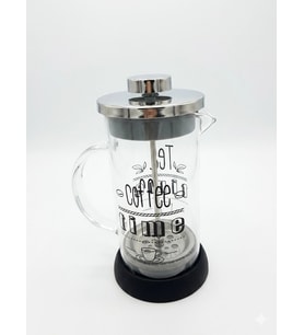 Tasarım French Press - Filtre Kahve Ve Bitki Çayı Demliği 350 ml Siyah