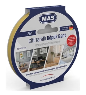 MAS 2641 ÇİFT TARAFLI KÖPÜK BANT 12mmx5m
