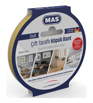 MAS 2641 ÇİFT TARAFLI KÖPÜK BANT 12mmx5m