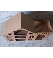 Hobi Adn 90208 Oyuncak Ev 3 Katlı Windows Penceri MODEL Ahşap MDF HAM El Yapım