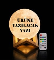 DOLUNAY GECE LAMBASI UZAKTAN KUMANDALI (Ekru - Kahverengi)