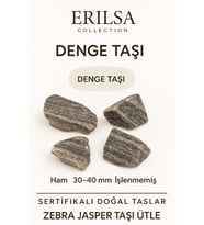 Sertifikalı Ham İşlenmemiş Zebra Jasper Taşı Kütle El Taşı Dengeleyici Toprak Enerjisi Ruhsal Güç (Açık Gri)
