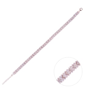 Nusnus Kadın Gümüş Bileklik Rose Gold ZRK 2160 11.80 GR