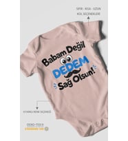 Babam değil, dedem sağolsun. Kısa Kollu Bebek Body %100 Pamuk