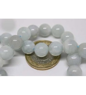 Akuamarin Taşı YARIM Dizi 10mm (18cm uzunluğundadır)