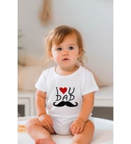 %100 Pamuk Kısa Kollu Bebek Body (Beyaz)