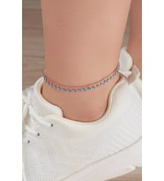 TMT Silver GÜMÜŞ ROSE TURKUAZ TAŞLI HALHAL
