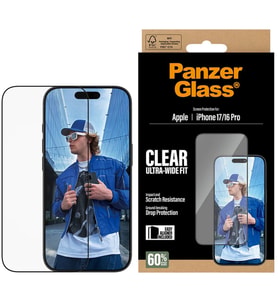 PanzerGlass iPhone 17 UWF Şeffaf Cam Ekran Koruyucu (Hizalama Aparatlı)