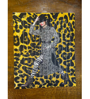 24X20 CM TAŞLI LEOPAR VE ZEBRA DESENLİ KADIN GÖRSELLİ APLİKE ARMA DİKİŞ HOBİ AKSESUARI