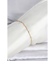 CM 14K Gold Renk Ezme Burgu Zincir Model Kadın Bileklik