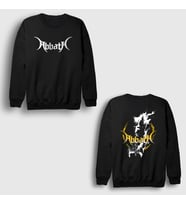 Presmono Unisex Siyah Axe Metal Abbath Sırt Baskılı Sweatshirt 541667tt