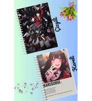 Kakegurui anime defter seti 2 adet A4 boyutu 21*30 çizgili + kareli 60 syf