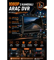 Çift Kameralı Full HD Araç Kamerası Gece Görüş ve Park Modlu