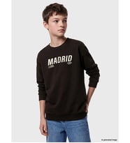 LCW Kids Kahverengi Madrid Baskılı Erkek Çocuk Sweatshirt
