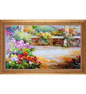 Çerçeveli Paspartulu Manzara Tablo bm0774 (Gold)