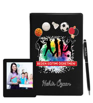 Beden Eğitimi Öğretmenlerine Özel Defter Kalem & Fotoğraflı İnstagram Çerçeve Hediye Seti