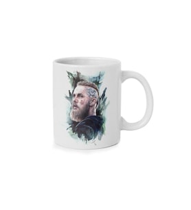 Vikings -ragnar Lothbrok Baskılı Kupa/bardak