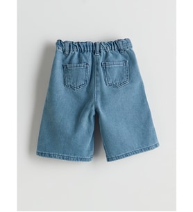 LCW Kids İndigo Beli Ayarlanabilir Kız Çocuk Jean Şort
