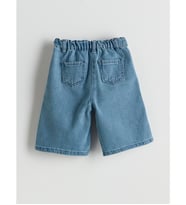 LCW Kids İndigo Beli Ayarlanabilir Kız Çocuk Jean Şort