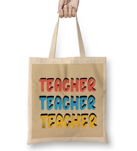 Teacher gift-Learning Inspire-Science Student School-Inspirational KIDS WOMEN Men Bez Çanta Uzun Saplı