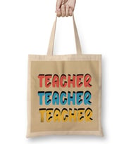 Teacher gift-Learning Inspire-Science Student School-Inspirational KIDS WOMEN Men Bez Çanta Uzun Saplı
