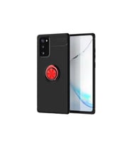 Samsung Galaxy Note 20 Uyumlu Kılıf Zore Ravel Silikon Kapak (Siyah-Kırmızı)