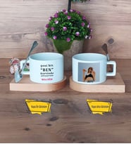 Motto Yeni Bir Ben Kupa Bardak Ahşap Altlıklı Kısa Fotoğraflı