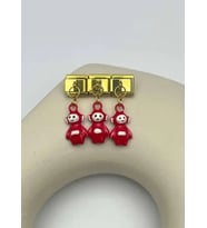 Çelik Gold Kırmızı Teletabi Sallantılı Nomi Charm - 25crm54