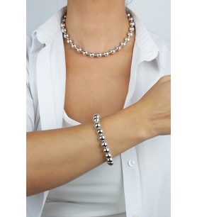 Metalize Kolye Bileklik Set