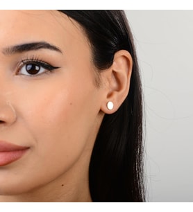 14 Ayar Altın Oval Küpe 1,14 gr