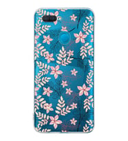 PrintiFy Oppo A12 Uyumlu Kamera Korumalı Floral Kırmızı Tasarımlı Şeffaf Silikon Kılıf