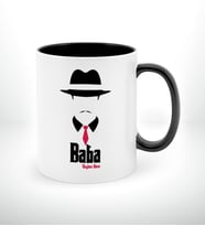 BK Gift Kişiye Özel Babalar Günü Hediyesi Baba Godfather Tasarımlı Siyah Beyaz Kupa Bardak-11