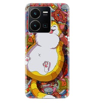 Vivo Y35 Kılıf Silikon Desen Özel Seri Tombul Kedi 1739
