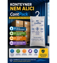 ContPack Plus Konteyner Nem Alıcı Rutubet Önleyici Konteyner Kurutucu Terleme ve Korozyon Önleyici 1 Adet 380 Gr.