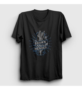 Presmono Unisex Siyah Leaves Shawn Mendes T-Shirt 231328tt