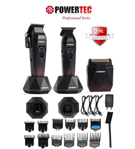 Powertec TR-5800 Saç-Sakal-Ense-Günlük Tıraş Makinesi 3in1 ( 0.5mm Tarak Dahil )