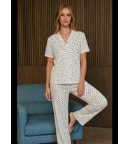 Night Bol Kesim V Yaka Örme Pijama Takımı