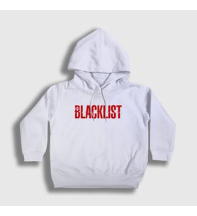 Presmono Unisex Çocuk Beyaz Logo The Blacklist Kapüşonlu Sweatshirt 183441tt (Beyaz)