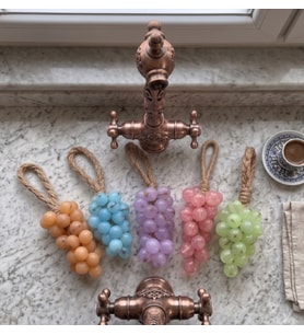 Mis Kokulu Şeffaf Üzüm Salkımı Sabunu Seti 5’li - Ferahlatıcı Yaz Banyo Dekoru
