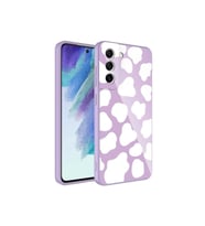 Samsung Galaxy S21 FE Uyumlu Kılıf Kamera Korumalı Desenli Sert Silikon Zore Epoksi Kapak (Model 6)