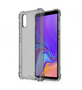 Blogy Galaxy A7 2018 ile Uyumlu Crystal Fit Kılıf Smoke Black
