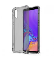 Blogy Galaxy A7 2018 ile Uyumlu Crystal Fit Kılıf Smoke Black