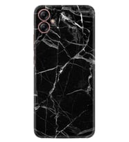 Samsung Galaxy A05 Kılıf Resimli Desenli Baskılı Silikon Fragile Black Mermer 1378