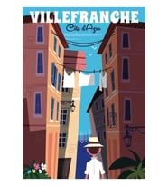 Villefrache Sur Mer Afiş Tablo Ahşap Poster Dekoratif
