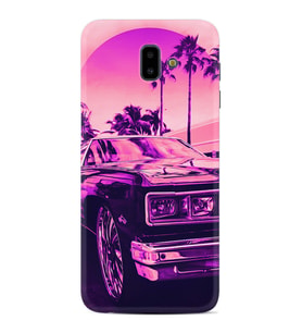 Samsung J6 Plus J7 Prime J7 Pro M20 Kılıf Desenli Silikon Mor Araba 1711