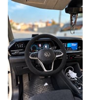 Vw Multivan T7 Direksiyon Kılıfı Alcantara Süet Monza Black Serisi Siyah 2021-2026