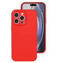iPhone 16 Pro Kılıf Nano içi Kadife Silikon - Kırmızı