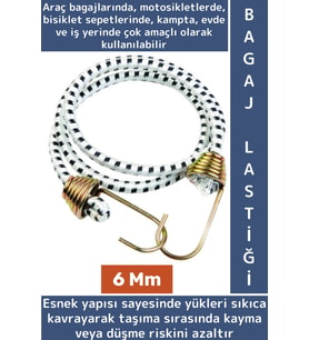 Dayanıklı Ev Eşya Taşıma Sabitleme Araç İçi Düzenleme Yüksek Esneklik Bagaj Lastiği Gergi 6 Mm