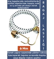 Dayanıklı Ev Eşya Taşıma Sabitleme Araç İçi Düzenleme Yüksek Esneklik Bagaj Lastiği Gergi 6 Mm