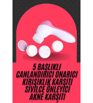 Cilt Temizleme ve Masaj Aleti 5 Başlıklı Akne ve Sivilce Önleyici